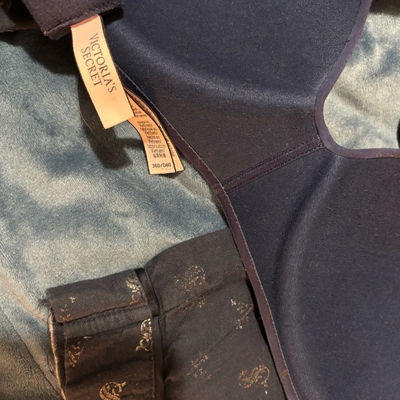 Navy Blue-Victoria Secret-Matching Bra& PJ Pants,) - Picture 4 of 7
